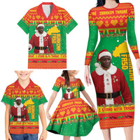 Burkina Faso Christmas Family Matching Long Sleeve Bodycon Dress and Hawaiian Shirt I Stand With Traore - Wonder Print Shop