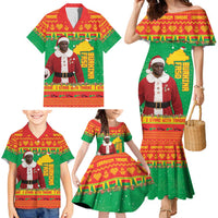 Burkina Faso Christmas Family Matching Mermaid Dress and Hawaiian Shirt I Stand With Traore - Wonder Print Shop