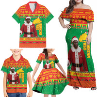 Burkina Faso Christmas Family Matching Off Shoulder Maxi Dress and Hawaiian Shirt I Stand With Traore - Wonder Print Shop