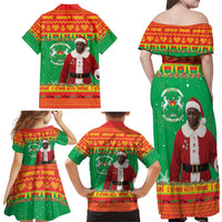 Burkina Faso Christmas Family Matching Off Shoulder Maxi Dress and Hawaiian Shirt I Stand With Traore - Wonder Print Shop