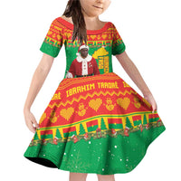 Burkina Faso Christmas Family Matching Off Shoulder Short Dress and Hawaiian Shirt I Stand With Traore - Wonder Print Shop