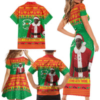 Burkina Faso Christmas Family Matching Short Sleeve Bodycon Dress and Hawaiian Shirt I Stand With Traore - Wonder Print Shop