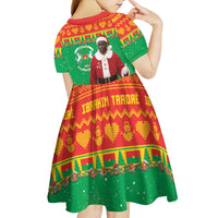 Burkina Faso Christmas Kid Short Sleeve Dress I Stand With Traore - Wonder Print Shop