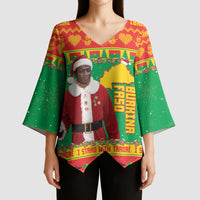 Burkina Faso Christmas Kimono Sleeve Blouse I Stand With Traore - Wonder Print Shop