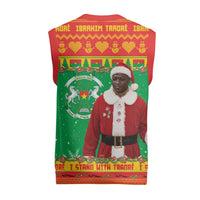 Burkina Faso Christmas Knitted V-Neck Vest I Stand With Traore - Wonder Print Shop