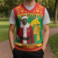Burkina Faso Christmas Knitted V-Neck Vest I Stand With Traore - Wonder Print Shop