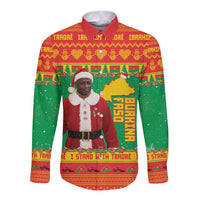 Burkina Faso Christmas Long Sleeve Button Shirt I Stand With Traore - Wonder Print Shop