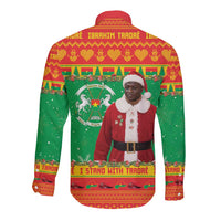Burkina Faso Christmas Long Sleeve Button Shirt I Stand With Traore - Wonder Print Shop