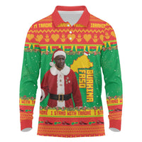 Burkina Faso Christmas Long Sleeve Polo Shirt I Stand With Traore - Wonder Print Shop
