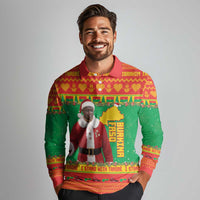 Burkina Faso Christmas Long Sleeve Polo Shirt I Stand With Traore - Wonder Print Shop