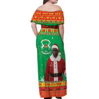 Burkina Faso Christmas Off Shoulder Maxi Dress I Stand With Traore - Wonder Print Shop