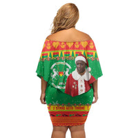 Burkina Faso Christmas Off Shoulder Short Dress I Stand With Traore - Wonder Print Shop