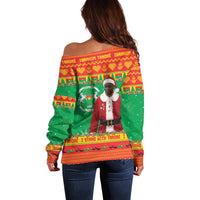 Burkina Faso Christmas Off Shoulder Sweater I Stand With Traore - Wonder Print Shop