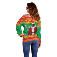 Burkina Faso Christmas Off Shoulder Sweater I Stand With Traore - Wonder Print Shop