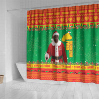 Burkina Faso Christmas Shower Curtain I Stand With Traore - Wonder Print Shop