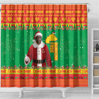 Burkina Faso Christmas Shower Curtain I Stand With Traore - Wonder Print Shop