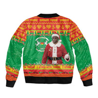 Burkina Faso Christmas Sleeve Zip Bomber Jacket I Stand With Traore - Wonder Print Shop