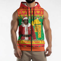 Burkina Faso Christmas Sleeveless Zip Hoodie I Stand With Traore - Wonder Print Shop