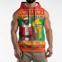 Burkina Faso Christmas Sleeveless Zip Hoodie I Stand With Traore - Wonder Print Shop