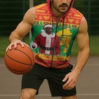 Burkina Faso Christmas Sleeveless Zip Hoodie I Stand With Traore - Wonder Print Shop