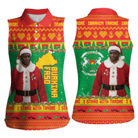 Burkina Faso Christmas Women Sleeveless Polo Shirt I Stand With Traore - Wonder Print Shop