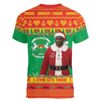 Burkina Faso Christmas Women V-Neck T-Shirt I Stand With Traore - Wonder Print Shop