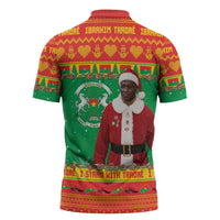 Burkina Faso Christmas Zipper Polo Shirt I Stand With Traore - Wonder Print Shop