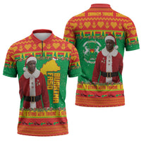 Burkina Faso Christmas Zipper Polo Shirt I Stand With Traore - Wonder Print Shop