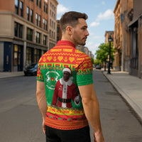 Burkina Faso Christmas Zipper Polo Shirt I Stand With Traore - Wonder Print Shop