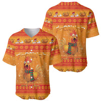 Funny Christmas F Caw F Chicken Baseball Jersey Merry Craw Mas - Wonder Print Shop