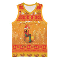 Funny Christmas F Caw F Chicken Basketball Jersey Merry Craw Mas - Wonder Print Shop