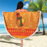Funny Christmas F Caw F Chicken Beach Blanket Merry Craw Mas - Wonder Print Shop