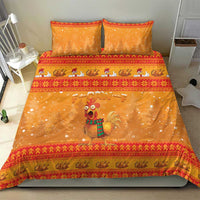 Funny Christmas F Caw F Chicken Bedding Set Merry Craw Mas - Wonder Print Shop