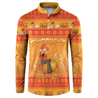 Funny Christmas F Caw F Chicken Button Sweatshirt Merry Craw Mas - Wonder Print Shop