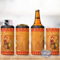 Funny Christmas F Caw F Chicken 4 in 1 Can Cooler Tumbler Merry Craw Mas - Wonder Print Shop