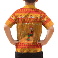 Funny Christmas F Caw F Chicken Family Matching Long Sleeve Bodycon Dress and Hawaiian Shirt Merry Craw Mas - Wonder Print Shop