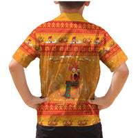 Funny Christmas F Caw F Chicken Family Matching Mermaid Dress and Hawaiian Shirt Merry Craw Mas - Wonder Print Shop