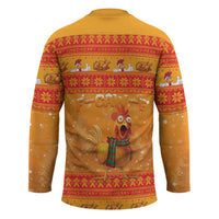 Funny Christmas F Caw F Chicken Hockey Jersey Merry Craw Mas - Wonder Print Shop