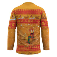 Funny Christmas F Caw F Chicken Hockey Jersey Merry Craw Mas - Wonder Print Shop