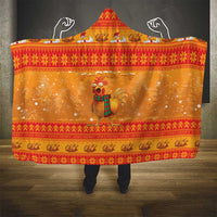 Funny Christmas F Caw F Chicken Hooded Blanket Merry Craw Mas - Wonder Print Shop