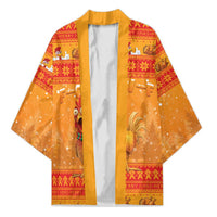 Funny Christmas F Caw F Chicken Kimono Merry Craw Mas - Wonder Print Shop
