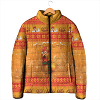 Funny Christmas F Caw F Chicken Padded Jacket Merry Craw Mas - Wonder Print Shop