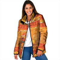 Funny Christmas F Caw F Chicken Padded Jacket Merry Craw Mas - Wonder Print Shop