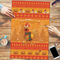 Funny Christmas F Caw F Chicken Puzzle Merry Craw Mas - Wonder Print Shop