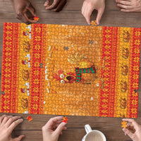 Funny Christmas F Caw F Chicken Puzzle Merry Craw Mas - Wonder Print Shop