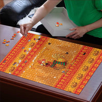 Funny Christmas F Caw F Chicken Puzzle Merry Craw Mas - Wonder Print Shop