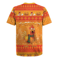Funny Christmas F Caw F Chicken Rugby Jersey Merry Craw Mas - Wonder Print Shop