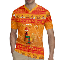 Funny Christmas F Caw F Chicken Rugby Jersey Merry Craw Mas - Wonder Print Shop