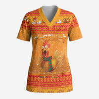 Funny Christmas F Caw F Chicken Scrub Top Merry Craw Mas - Wonder Print Shop