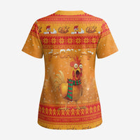 Funny Christmas F Caw F Chicken Scrub Top Merry Craw Mas - Wonder Print Shop